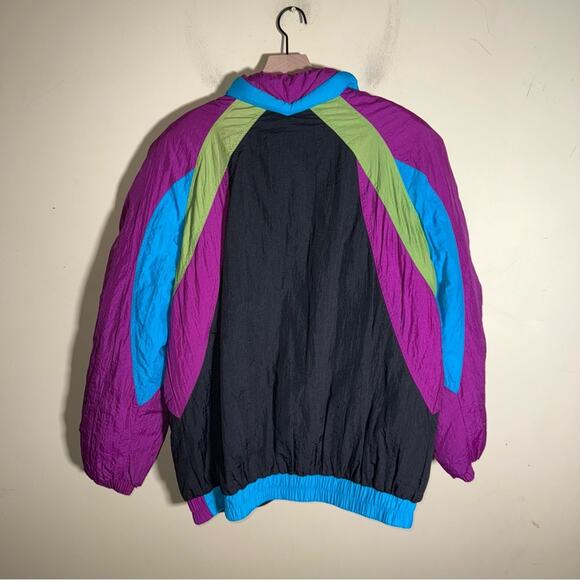 VNTG BRAETAN 90s neon puffer ski jacket M - Picture 6 of 6